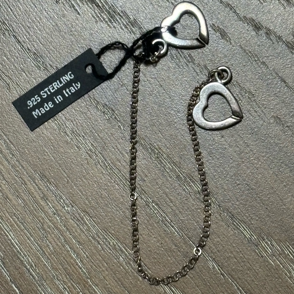 .925 Sterling- Connecting Hearts Bracelet